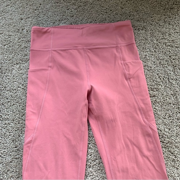 Athleta Girls Mauve Pink Leggings With Pockets Size Extra Large 14 - Picture 3 of 7